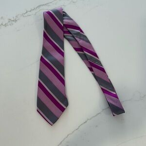 Apt 9 100% silk purple striped tie